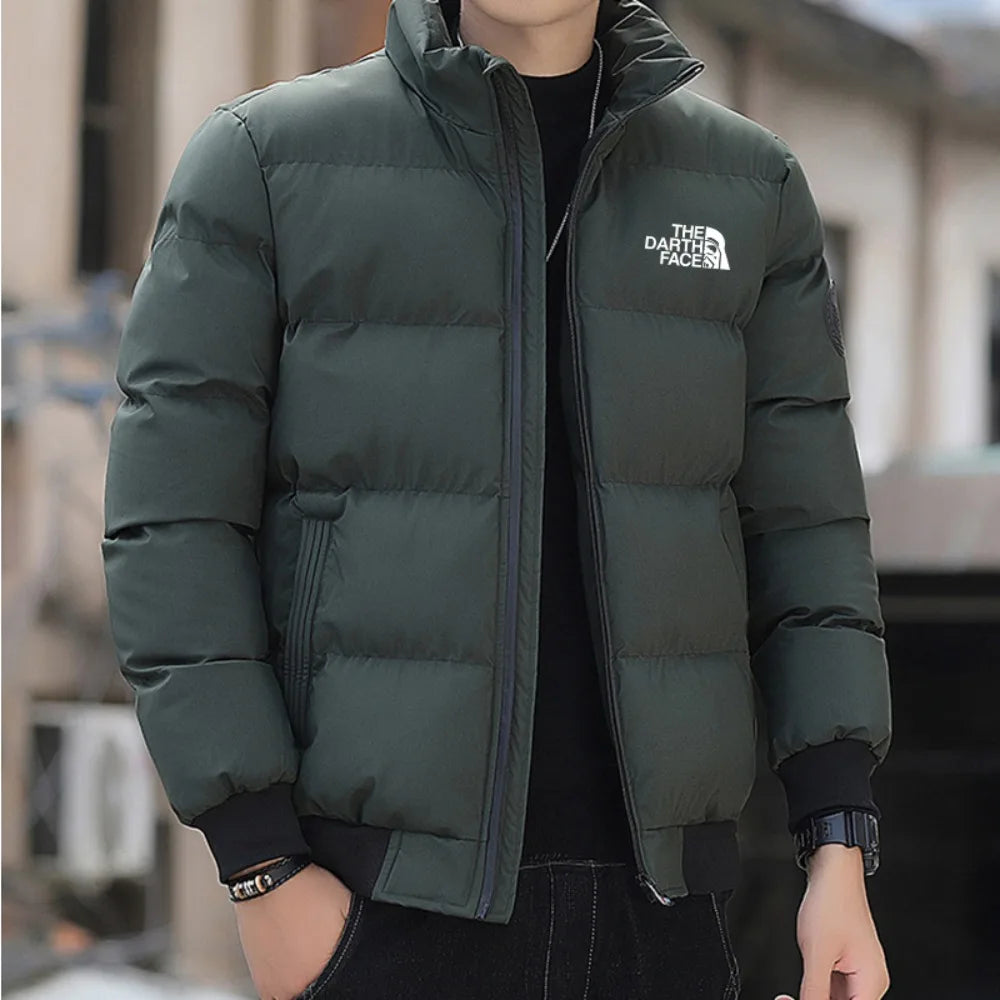 "Men's Windproof Cotton Parka – Warm Winter Jacket"