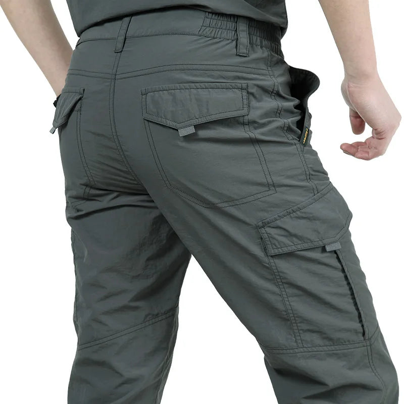 "Men's Lightweight Tactical Cargo Pants – Quick-Dry & Waterproof"