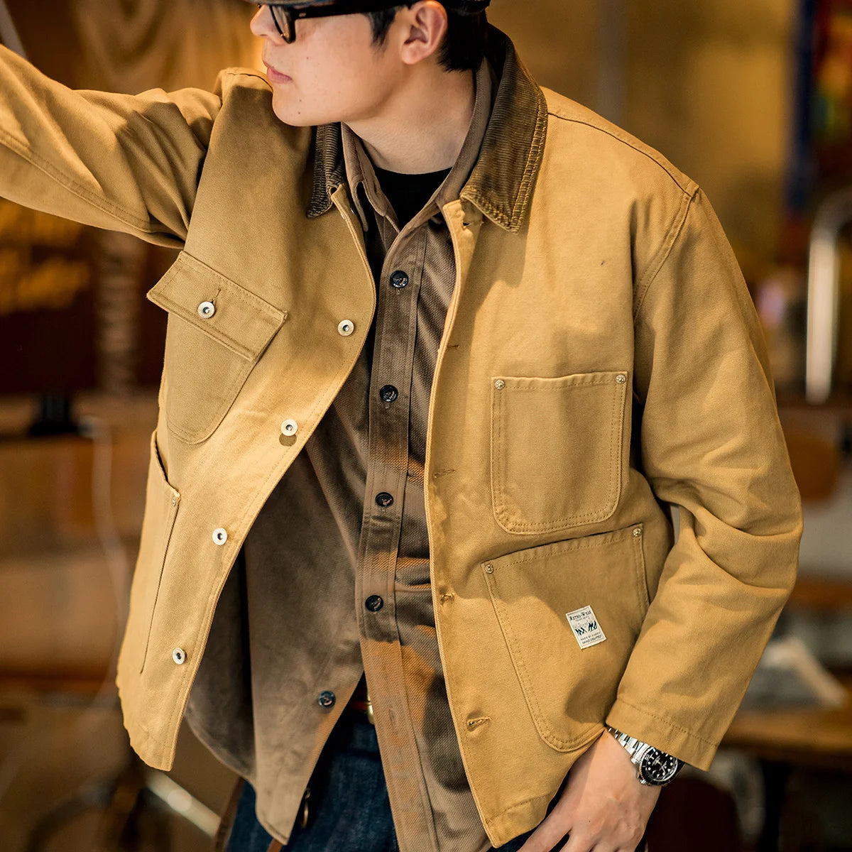 Multi-Pocket Canvas Jacket