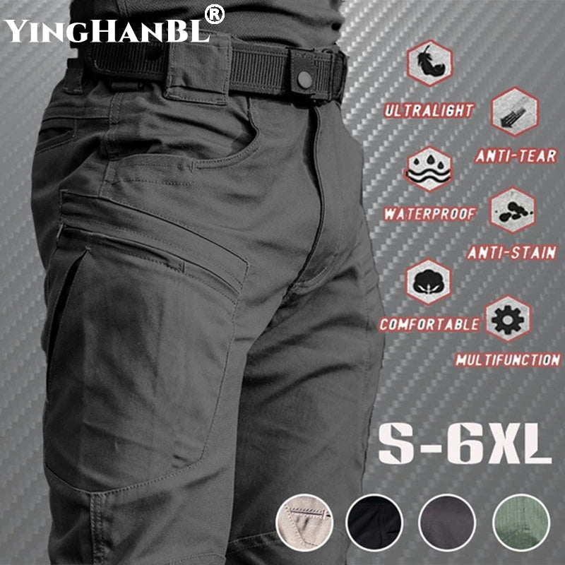 "Men's Lightweight Tactical Cargo Pants – Quick-Dry & Waterproof"